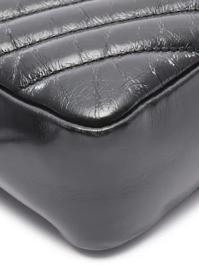 Pre-owned Saint Laurent Lou Crossbody Bag In Black