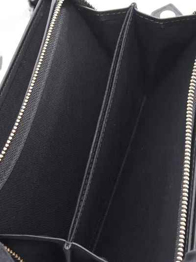 Pre-owned Vivienne Westwood 2020s Classic Logo Leather Wallet In Black