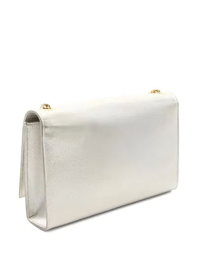 Pre-owned Saint Laurent 2010s Kate Chain-strap Leather Shoulder Bag In Silver