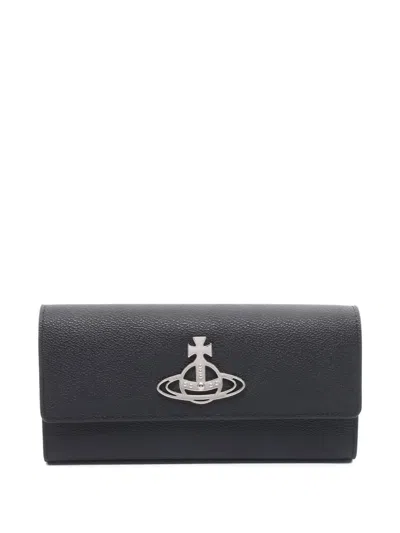 Pre-owned Vivienne Westwood Annie Long Wallet In Black
