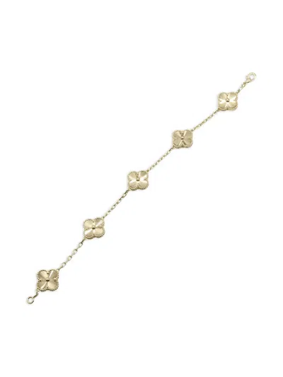 Pre-owned Van Cleef & Arpels 2010s 18k Yellow Gold Alhambra Bracelet