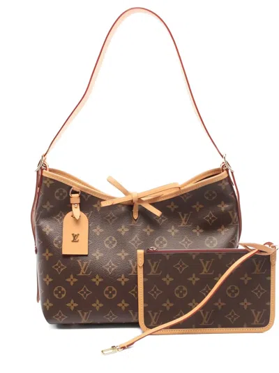 Pre-owned Louis Vuitton Carryall Nm Pm Shoulder Bag In Brown