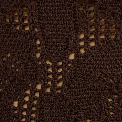 Roberto Cavalli Crochet Effect Top With Spaghetti Straps In Brown