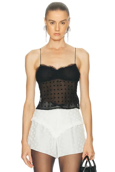 Alessandra Rich Sleeveless Top In Black