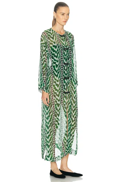 Bode Serpentine Kaftan In Green