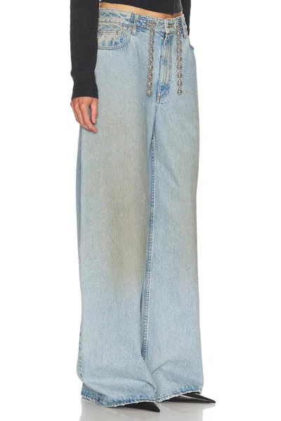 Ezr Baggy Chain Wide Leg In Blue