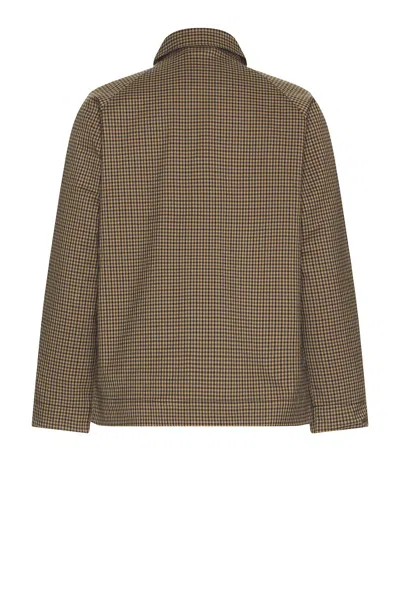 Barbour Check Short Lorden Showerproof Jacket In Brown