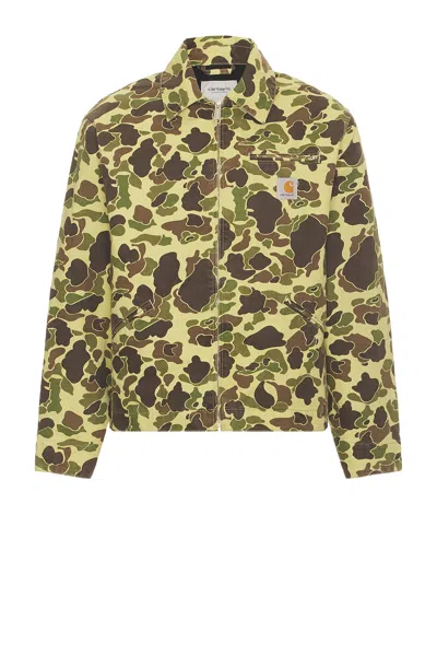 Carhartt Camouflage Patterned Button-down Collar Shirt In Animal Print