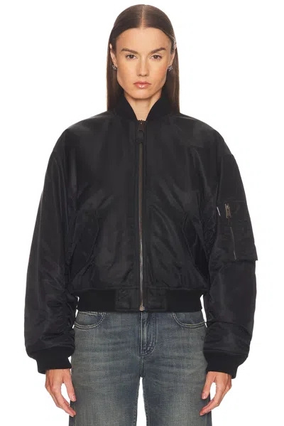 Balenciaga Standard Bomber Jacket In Black