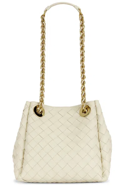 Bottega Veneta Small Parachute Chain Bag In Metallic
