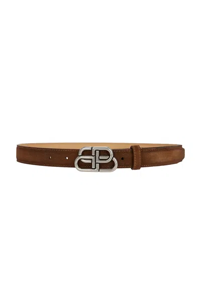 Balenciaga Adjustable Waist Belt In Brown