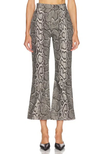 Gabriela Hearst Womens Greyscale Ezra Snake-pattern Bootcut Denim Jeans In Multi