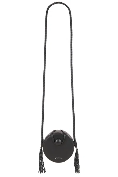 Isabel Marant Houna Tasseled Leather Shoulder Bag In Black