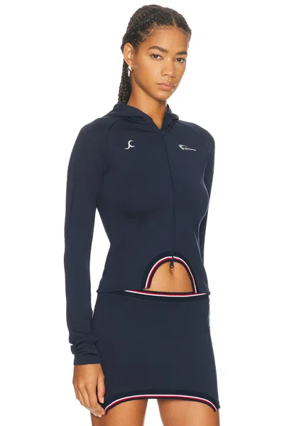 Jade Cropper Hooded Top In Black