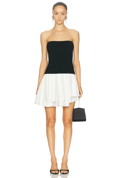 Simkhai Isabelle Strapless Drop-waist Mini Dress In Black