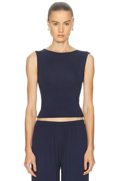 Kye Bateau Sleeveless Top In Blue