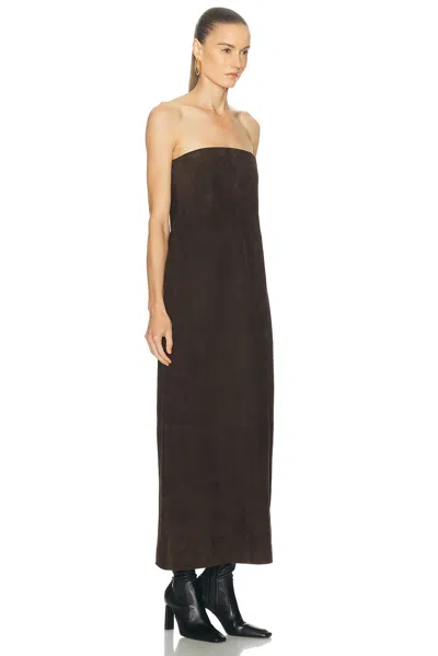 Srg Kim Suede Dress In Brown