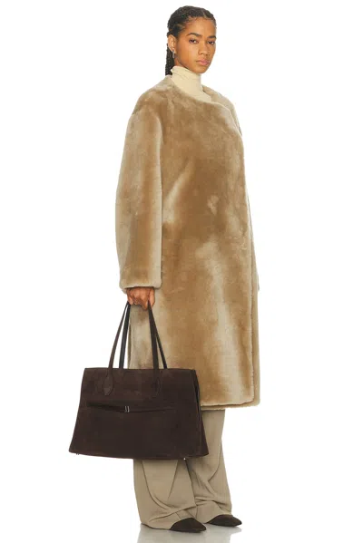 Totême Suede Lounge Tote Bag In Brown