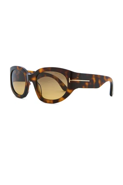 Tom Ford Rectangular Sunglasses In Black