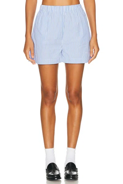 Sporty And Rich X Hotel Du Cap Eden Roc Eden Script Poplin Short In Animal Print