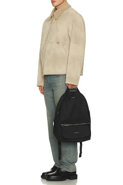 Represent Mens Black Script Hardware Nylon Backpack In Black