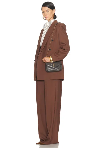 Saint Laurent Loulou Chain Bag In Gray