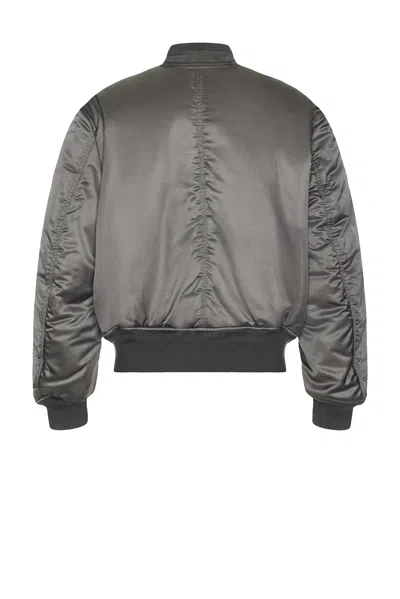 Tom Ford Silk Bomber Jacket In Gray