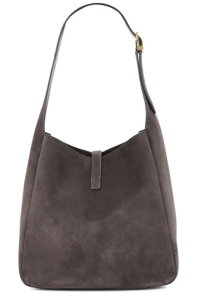 Saint Laurent Small Le 5 A 7 Supple Shoulder Bag In Gray