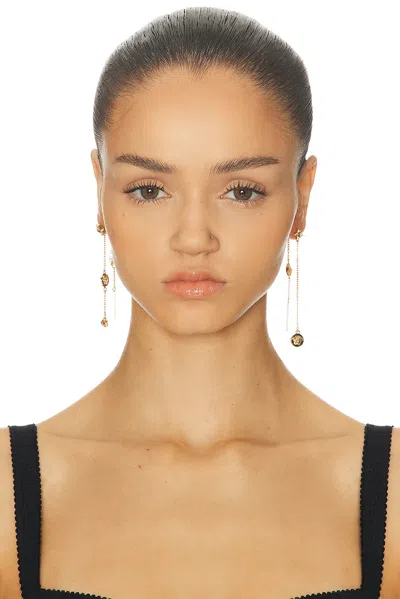 Versace Drop Earrings In Black