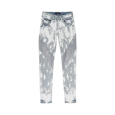 Pre-owned Purple Brand Light Crackle Paint With Foil Skinny Jeans 'indigo' | Blue | Men's Size 28