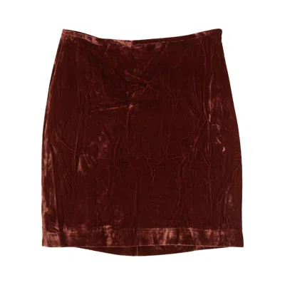 Pre-owned Our Legacy Velour Swift Skirt 'brick Red' | Women's Size 34