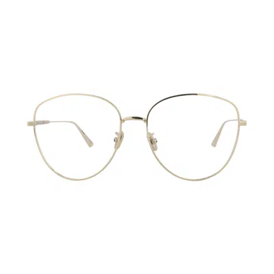 Pre-owned Dior Round Frame Metal Optical Frames 'gold/transparent' | Women's Size Onesize