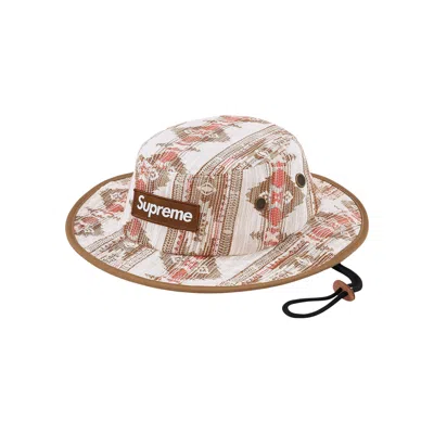 Pre-owned Supreme Woven Pattern Boonie 'tan' | Men's Size M/l In Brown