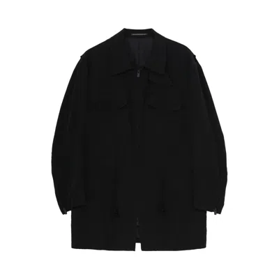 Pre-owned Yohji Yamamoto Pour Homme Tuxedo Blouson With Waist String 'black' | Men's Size 3
