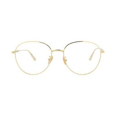 Pre-owned Dior Round Frame Metal Optical Frames 'gold/transparent' | Women's Size Onesize