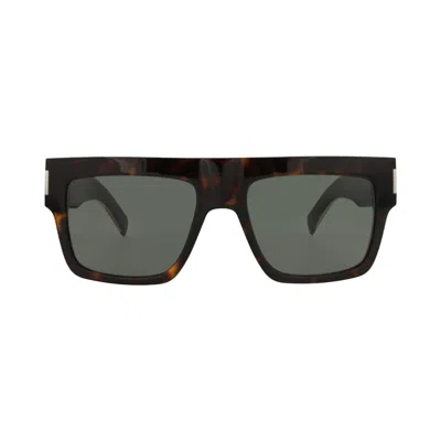 Pre-owned Saint Laurent Square Frame Recycled Acetate Sunglasses 'havana/grey' | Brown | Men's Size Onesize