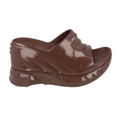 Pre-owned Givenchy Wmns Marshmallow Wedge Slide 'chocolate' | Brown | Women's Size 37