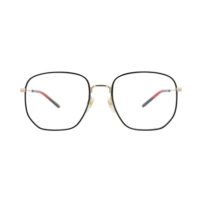 Pre-owned Gucci Square Metal Optical Frames 'gold/transparent' | Women's Size Onesize