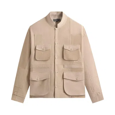 Pre-owned Kith Amare Patchworked Suede Jacket 'veil' | Tan | Men's Size L In Brown