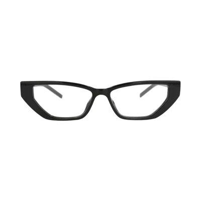 Pre-owned Gucci Cat Eye Injection Optical Frames 'black/transparent' | Women's Size Onesize