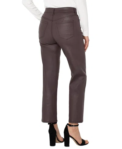 Liverpool Los Angeles Women's Kennedy High Rise Cropped Pants In Brown