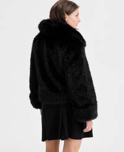 On 34th Women's Collared Faux-fur Jacket, Macy's Exclusive In Black