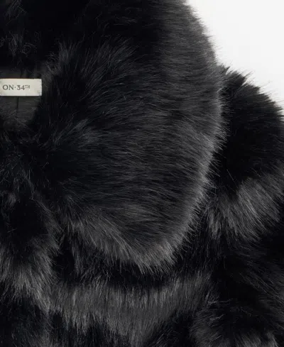 On 34th Women's Collared Faux-fur Jacket, Macy's Exclusive In Black