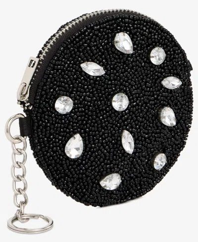 On 34th Hand Beaded Round Coin Purse, Exclusively At Macy's In Black