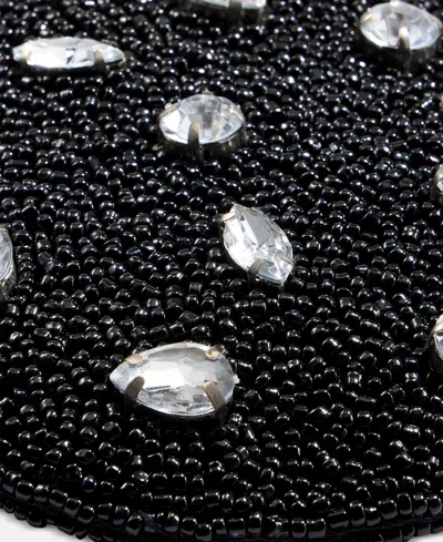 On 34th Hand Beaded Round Coin Purse, Exclusively At Macy's In Black