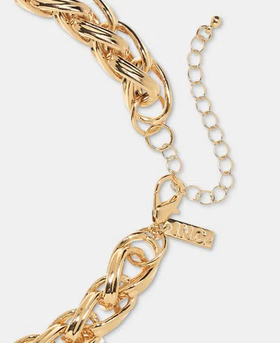Inc International Concepts Crystal Chain Link Collar Necklace, 15-1/2" + 3" Extender, Macy's Exclusive In Gold