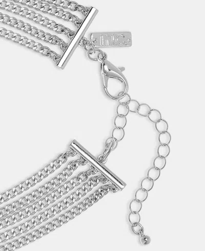 Inc International Concepts Pave Multi-chain Statement Necklace, 17" + 3" Extender, Macy's Exclusive In Gray