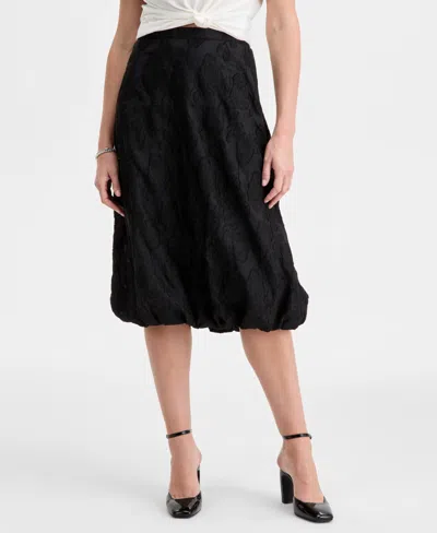 On 34th Women's Floral Jacquard Organza Bubble Skirt, Macy's Exclusive In Black