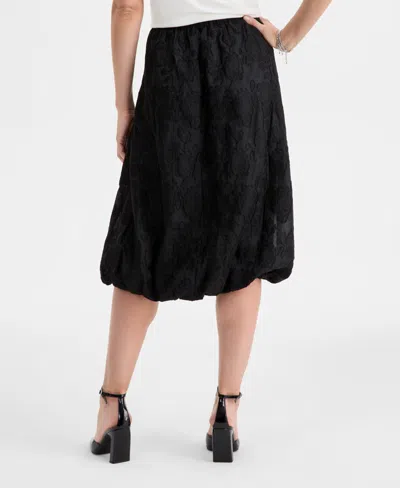 On 34th Women's Floral Jacquard Organza Bubble Skirt, Macy's Exclusive In Black