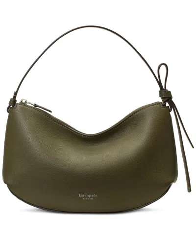 Kate Spade Loop Medium Pebbled Leather Shoulder Bag In Green